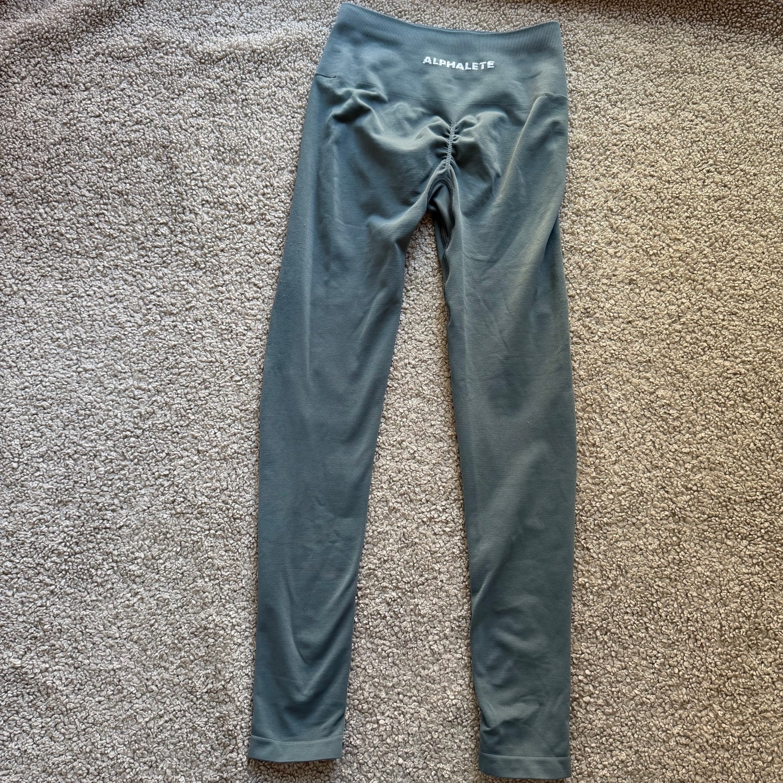 Lot Of Two (2) Alphalete Amplify Leggings Women's Xs Muted Blue Olive Green Read — image 7 of 8